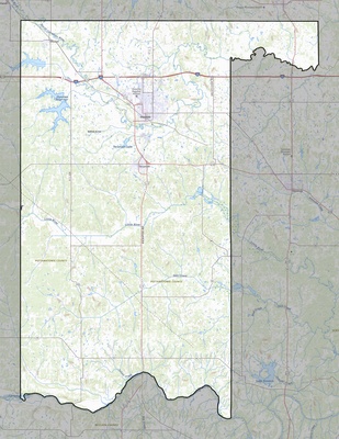 Pottawatomie County OK USGS topo map