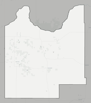 Roger Mills County OK county basemap context