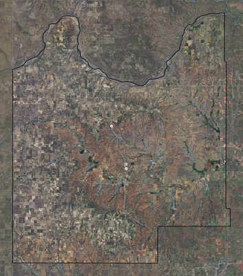 Roger Mills County OK USGS imagery and topo map