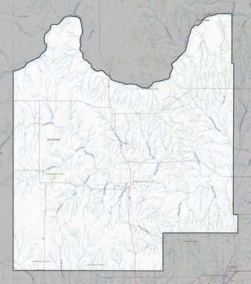 Roger Mills County OK USGS topo map