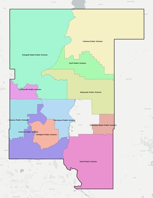 Rogers County OK school district boundaries map