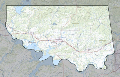 Sequoyah County OK USGS topo map