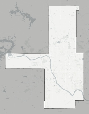 Tulsa County OK county basemap context