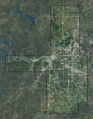 Tulsa County OK USGS imagery and topo map