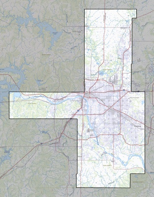 Tulsa County OK USGS topo map