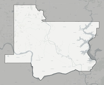 Wagoner County OK county basemap context