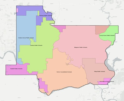 Wagoner County OK school district boundaries map