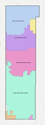 Washington County OK school district boundaries map