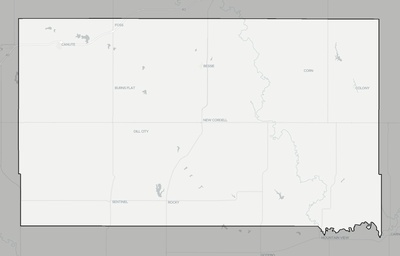 Washita County OK county basemap context