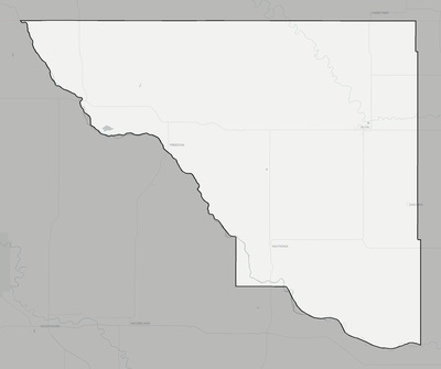 Woods County OK county basemap context