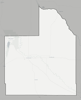 Woodward County OK county basemap context