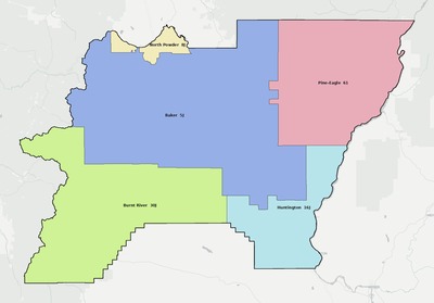 Baker County OR school district boundaries map