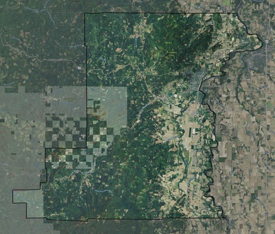 Benton County OR USGS imagery and topo map