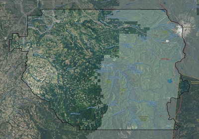 Clackamas County OR USGS imagery and topo map