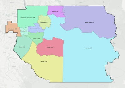 Clackamas County OR county subdivision map preview