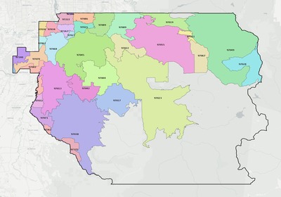 Clackamas County OR ZIP code boundaries map