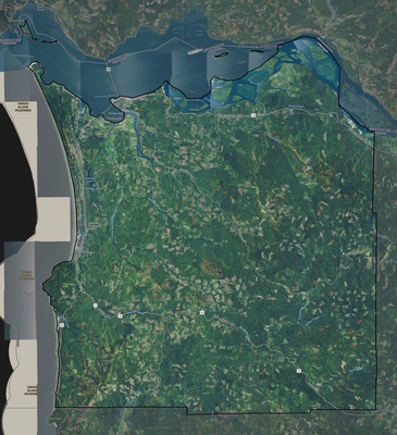Clatsop County OR USGS imagery and topo map