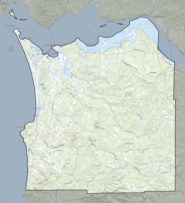 Clatsop County OR USGS topo map