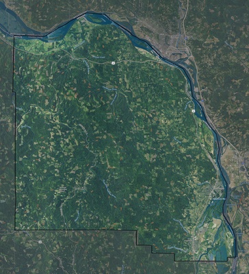 Columbia County OR USGS imagery and topo map
