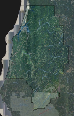 Coos County OR USGS imagery and topo map