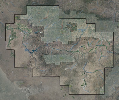 Crook County OR USGS imagery and topo map