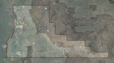 Deschutes County OR USGS imagery and topo map