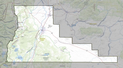 Deschutes County OR USGS topo map