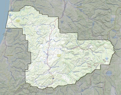 Douglas County OR USGS topo map