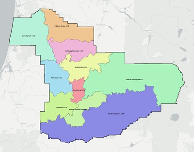 Douglas County OR county subdivision map preview