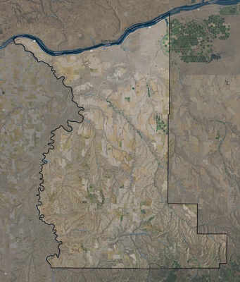 Gilliam County OR USGS imagery and topo map