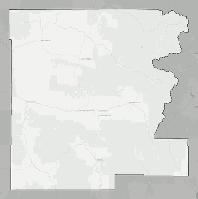 Grant County OR county basemap context