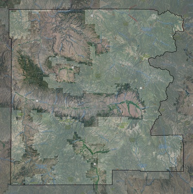 Grant County OR USGS imagery and topo map