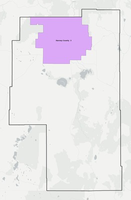 Harney County OR school district boundaries map