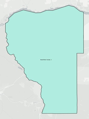 Hood River County OR school district boundaries map