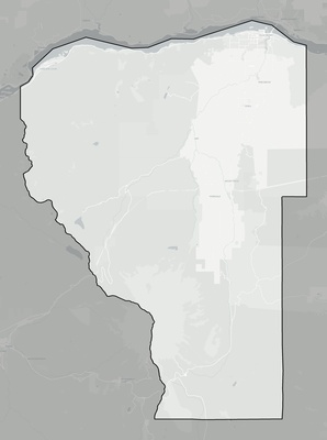 Hood River County OR county basemap context