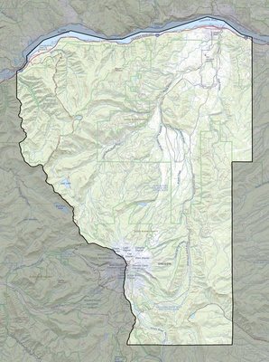 Hood River County OR USGS topo map