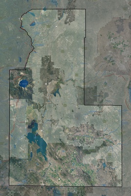 Klamath County OR USGS imagery and topo map