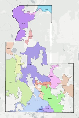 Klamath County OR ZIP code boundaries map
