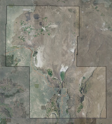 Lake County OR USGS imagery and topo map