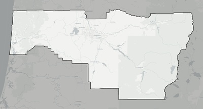 Lane County OR county basemap context