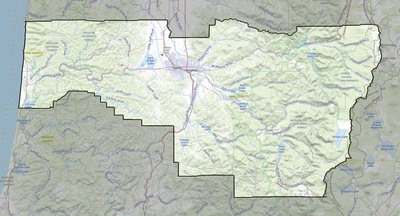 Lane County OR USGS topo map