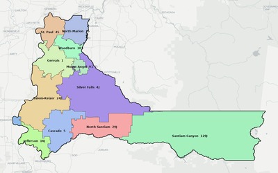 Marion County OR school district boundaries map
