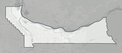 Multnomah County OR county basemap context
