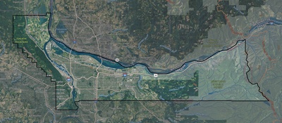 Multnomah County OR USGS imagery and topo map