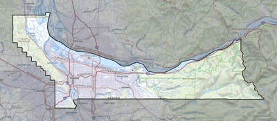 Multnomah County OR USGS topo map