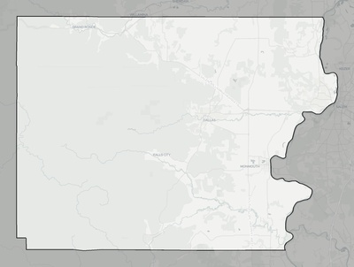Polk County OR county basemap context