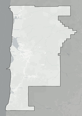 Tillamook County OR county basemap context