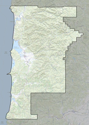 Tillamook County OR USGS topo map