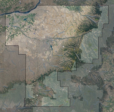 Umatilla County OR USGS imagery and topo map