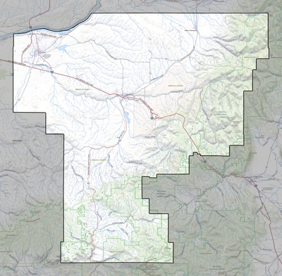 Umatilla County OR USGS topo map
